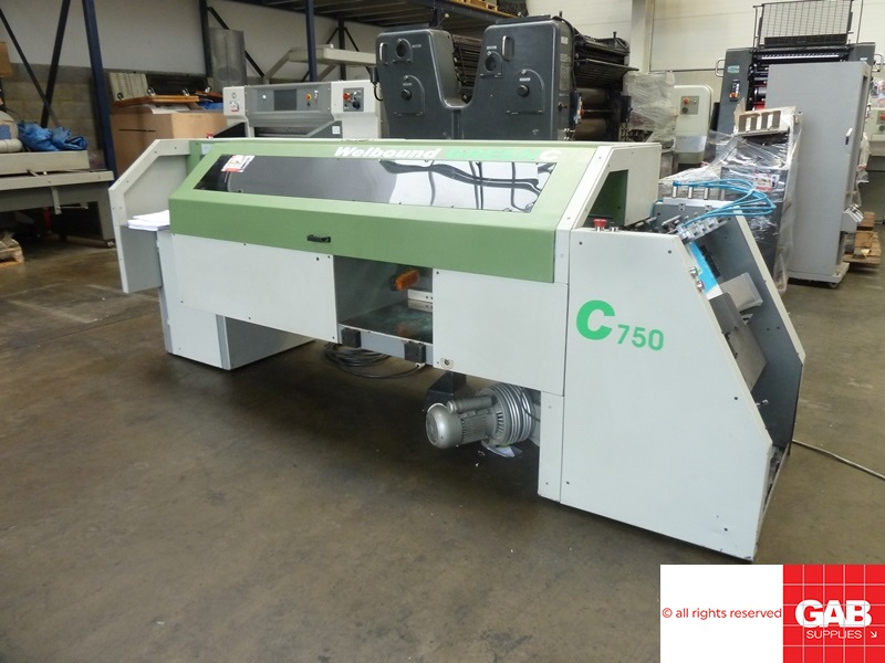 Used perfect binder machines Used Welbound C750 single clamp perfect binder