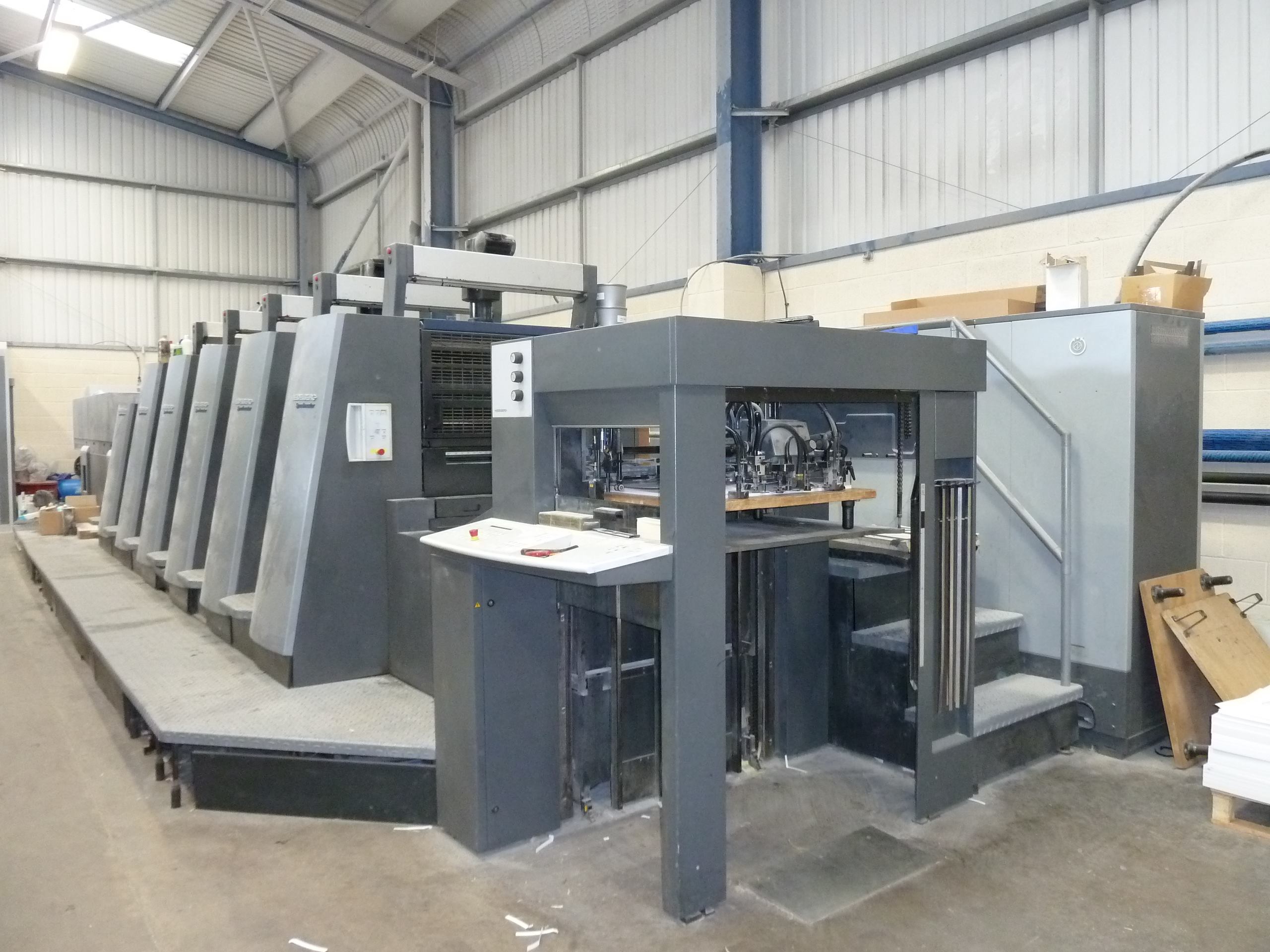 Five colour used offset printing machines HEIDELBERG CD 74-5+LX OFFSET