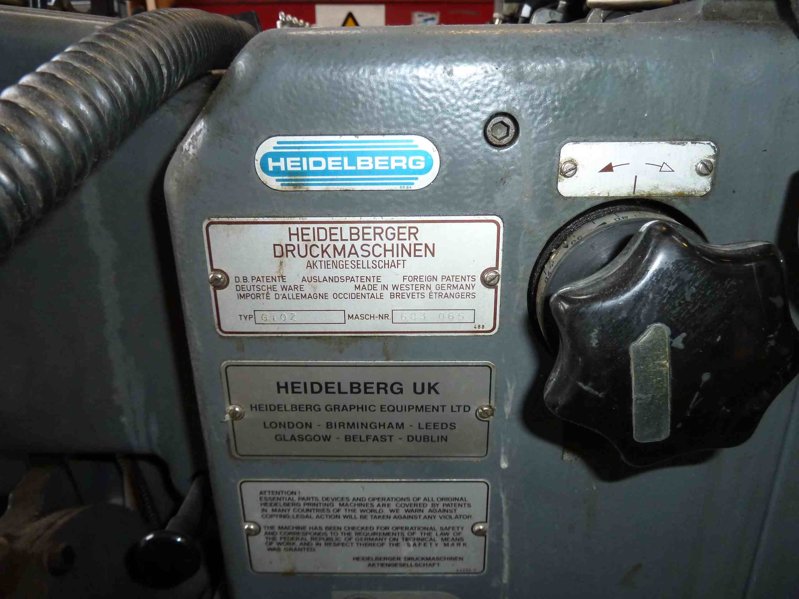 USED HEIDELBERG GTO 52 Z 2 COLOUR OFFSET