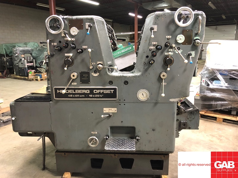Two colour used offset printing machines Used Heidelberg SORKZ two ...