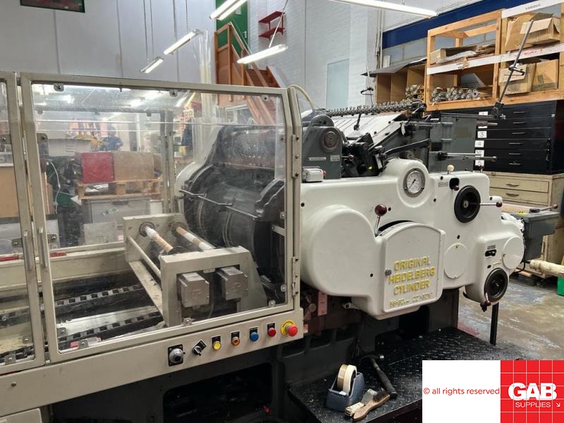 Used Die Cutters Finishing Machines original heidelberg sbb cylinder ...
