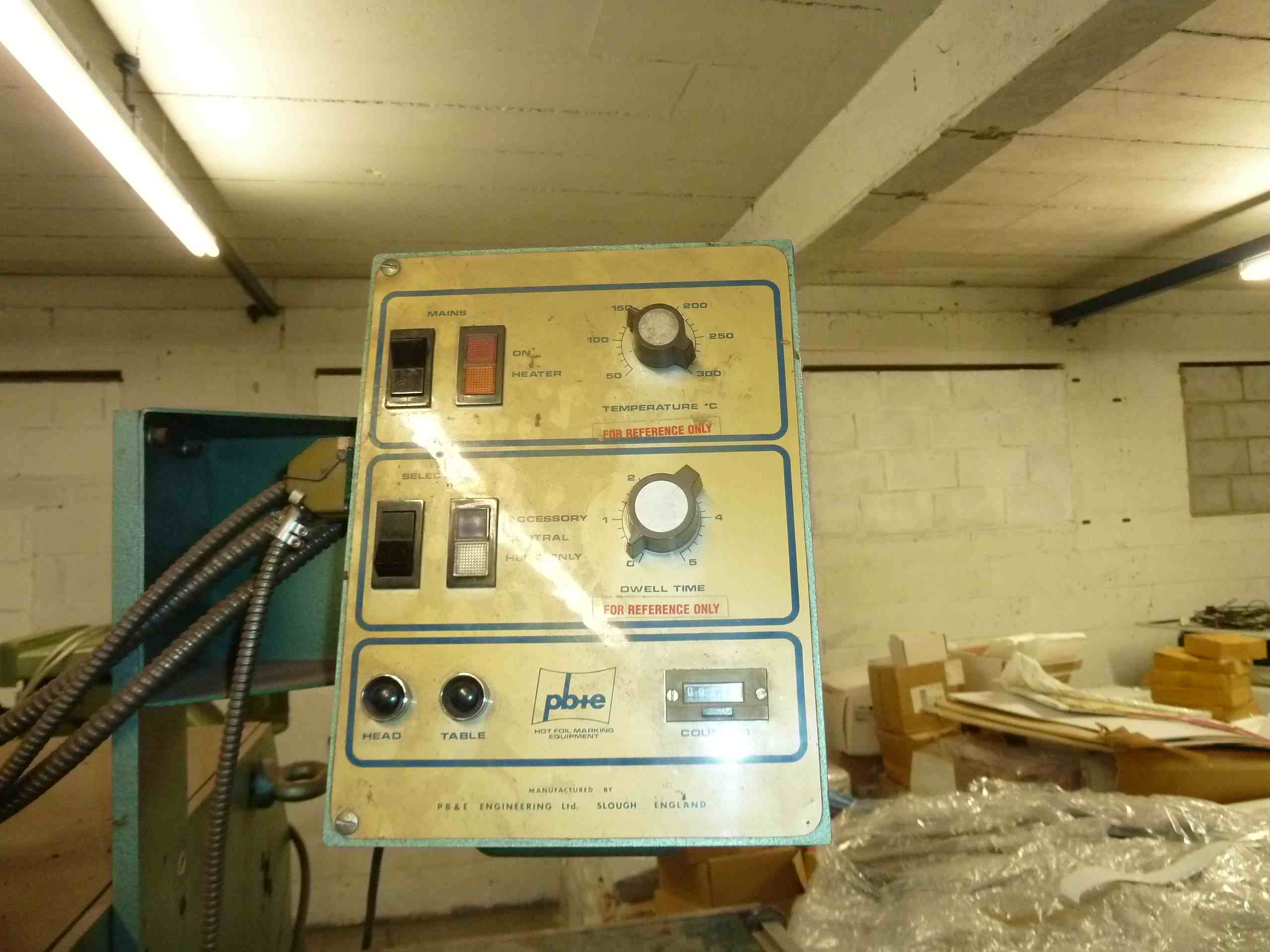 Used Other Machinery PB&E HOT FOIL GOLD BLOCKER