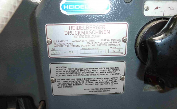 HEIDELBERG GTO 52-1 OFFSET 