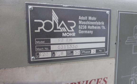 POLAR 92 EM GUILLOTINE