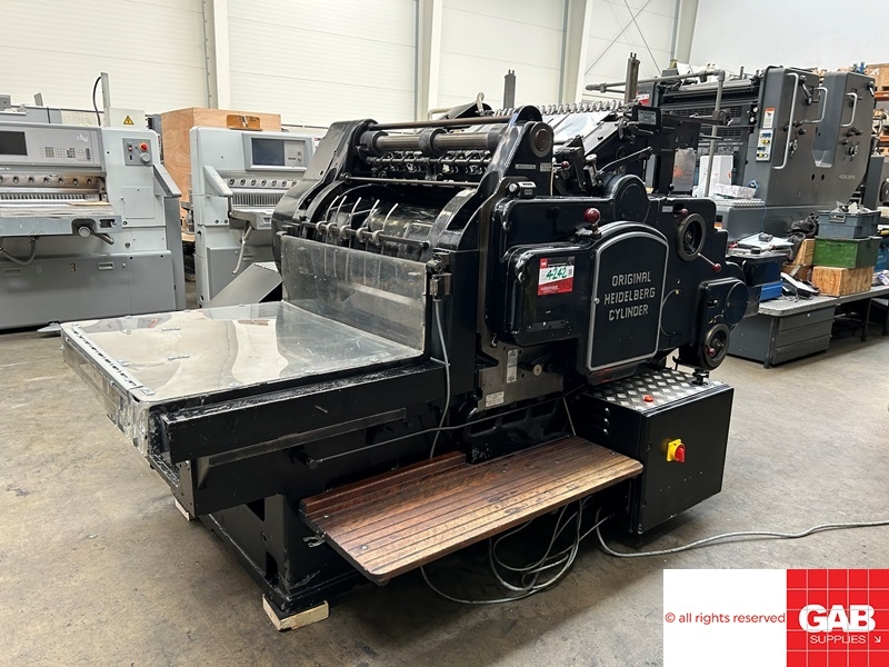 Used Die Cutters Finishing Machines 1955 Original Heidelberg Cylinder ...