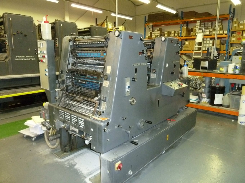 Two colour used offset printing machines HEIDELBERG GTO 52 Z OFFSET
